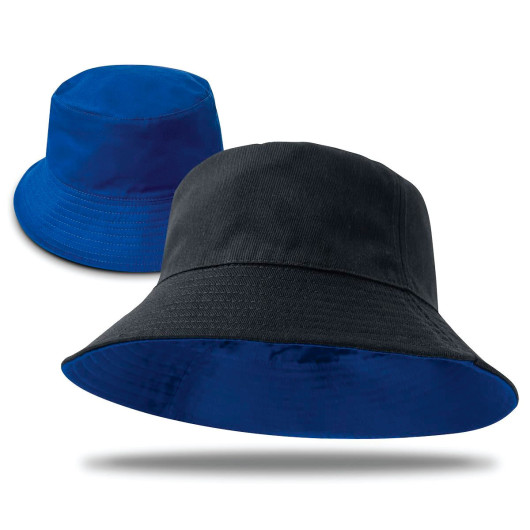 Reversible School Bucket Hats Black Royal Blue